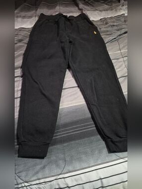 Polo Ralph LaurenBig Boys Plaid-Pocket Fleece Jogger Pants Black Pre Owned